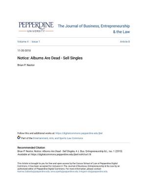 Albums Are Dead - Sell Singles