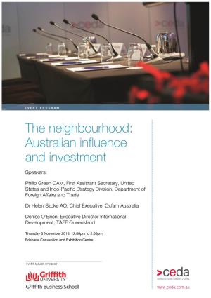 Australian Influence and Investment
