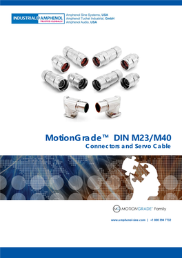 Motiongrade™ DIN M23/M40 Connectors and Servo Cable