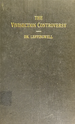 The Vivisection Controversy : Essays and Criticisms