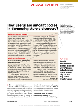 How Useful Are Autoantibodies in Diagnosing Thyroid Disorders?