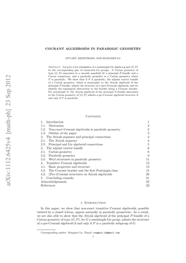 Courant Algebroids in Parabolic Geometry