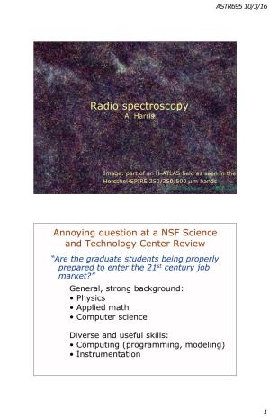 Radio Spectroscopy A