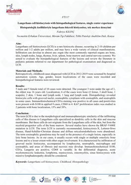 FT117 Langerhans Cell Histiocytosis with Histopathological Features