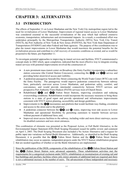 Chapter 3: Alternatives 3.1 Introduction