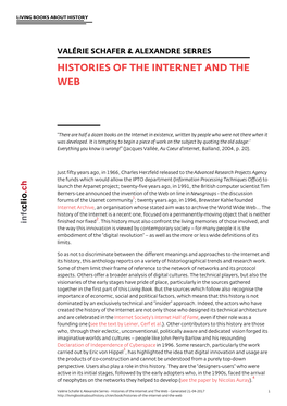 Histories of the Internet and the Web