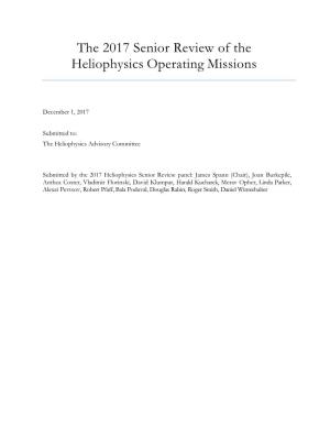 Heliophysics Senior Review 2017 FINAL