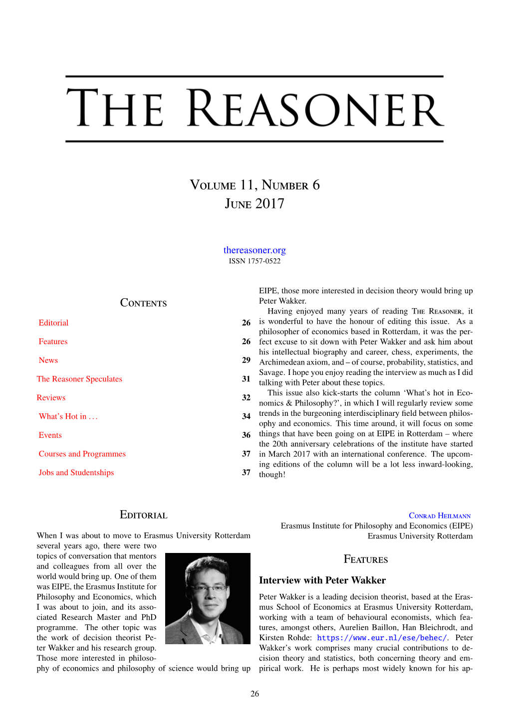 Volume 11, Number 6 June 2017