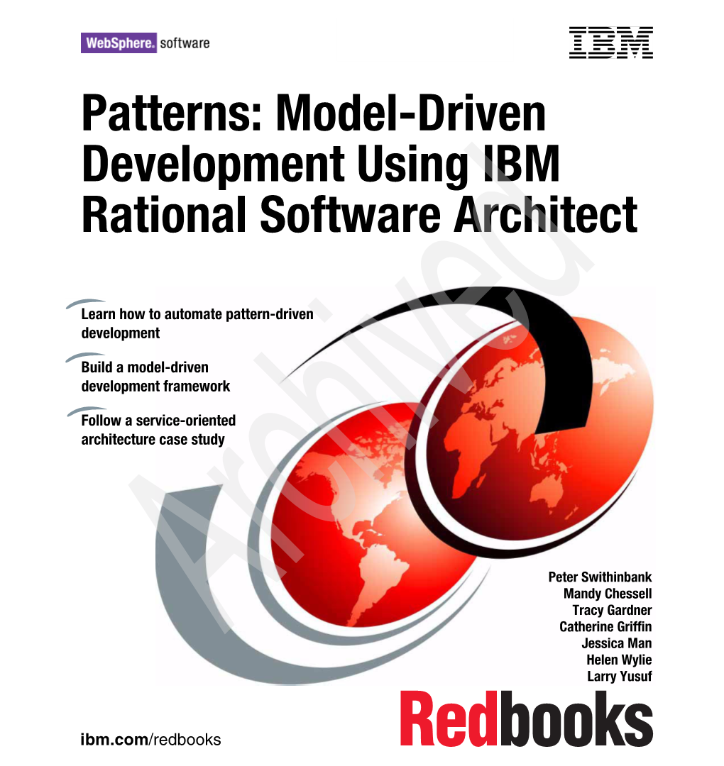 Patterns: Model-Driven Development Using IBM Rational Software Architect