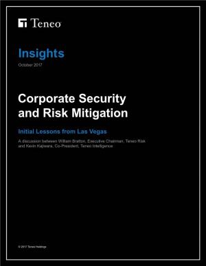 Insights Corporate Security and Risk Mitigation