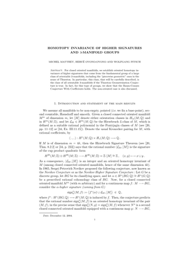 Homotopy Invariance of Higher Signatures and 3-Manifold Groups