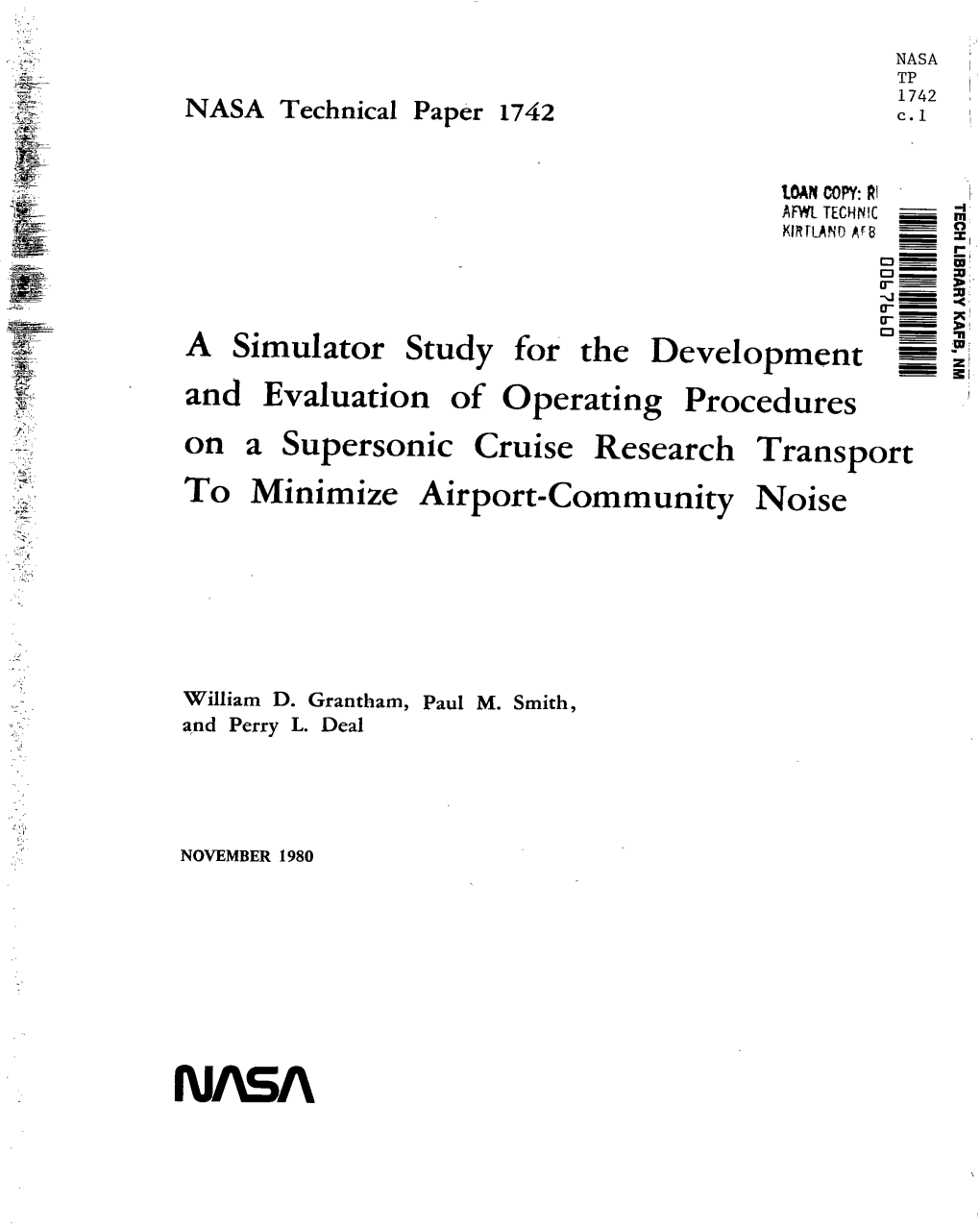 On a Supersonic Cruise Research Transport to Minimize Airport