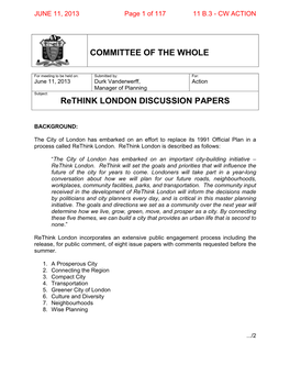 Rethink LONDON DISCUSSION PAPERS