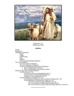 Ezekiel 34:1–31 (Preliminary Draft) Outline