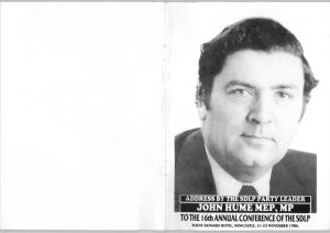 Address by John Hume MEP, MP, Then Party Leader, to the 16Th