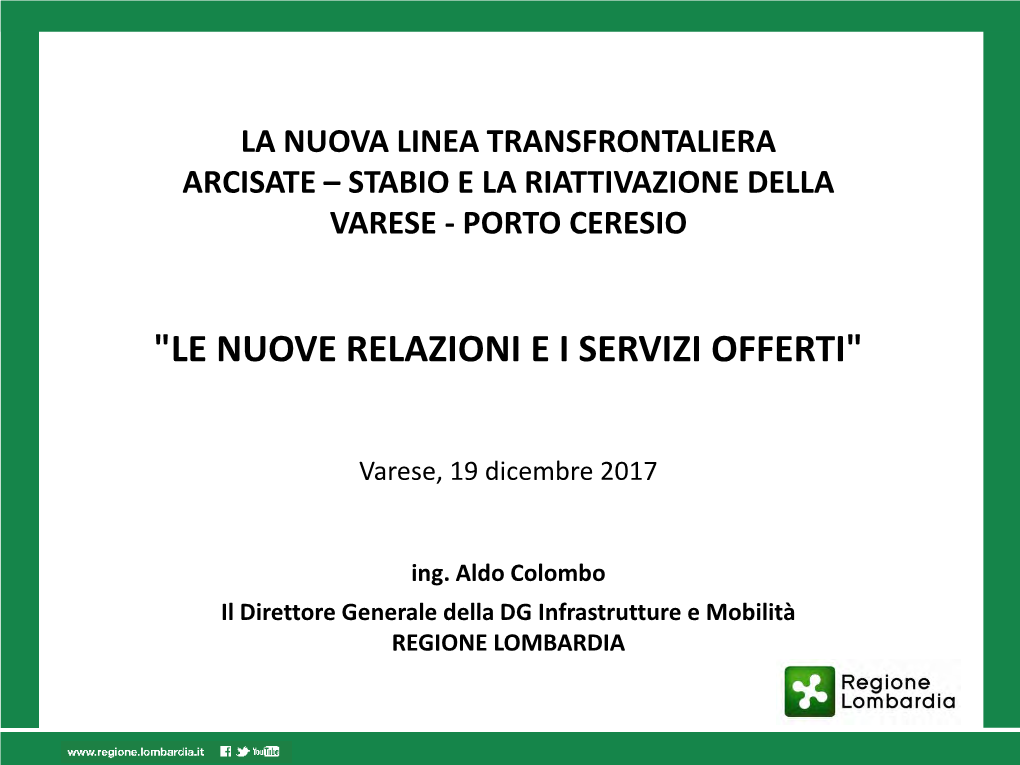 "Le Nuove Relazioni E I Servizi Offerti"