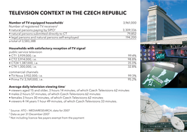 Television Context in the Czech Republic