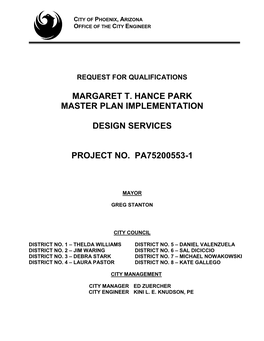 Margaret T. Hance Park Master Plan Implementation