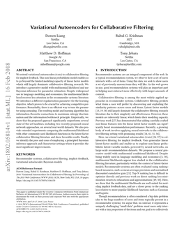 Variational Autoencoders for Collaborative Filtering