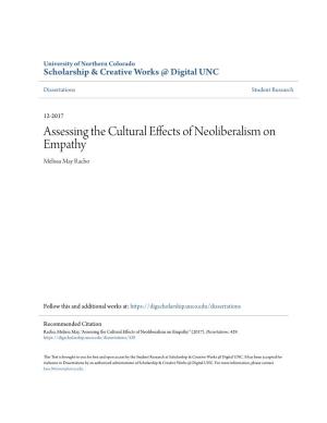 Assessing the Cultural Effects of Neoliberalism on Empathy Melissa May Racho