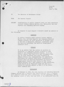 L-44-305 M-174 June 7, 1944 to the Director of Retirement Claims