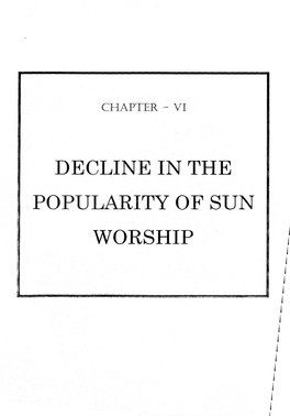 Decline in the Popularity of Sun Worship