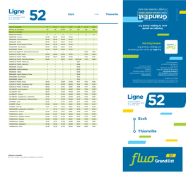 Ligne Horaires Valables Esch Thionville Du 1Er Septembre 2020