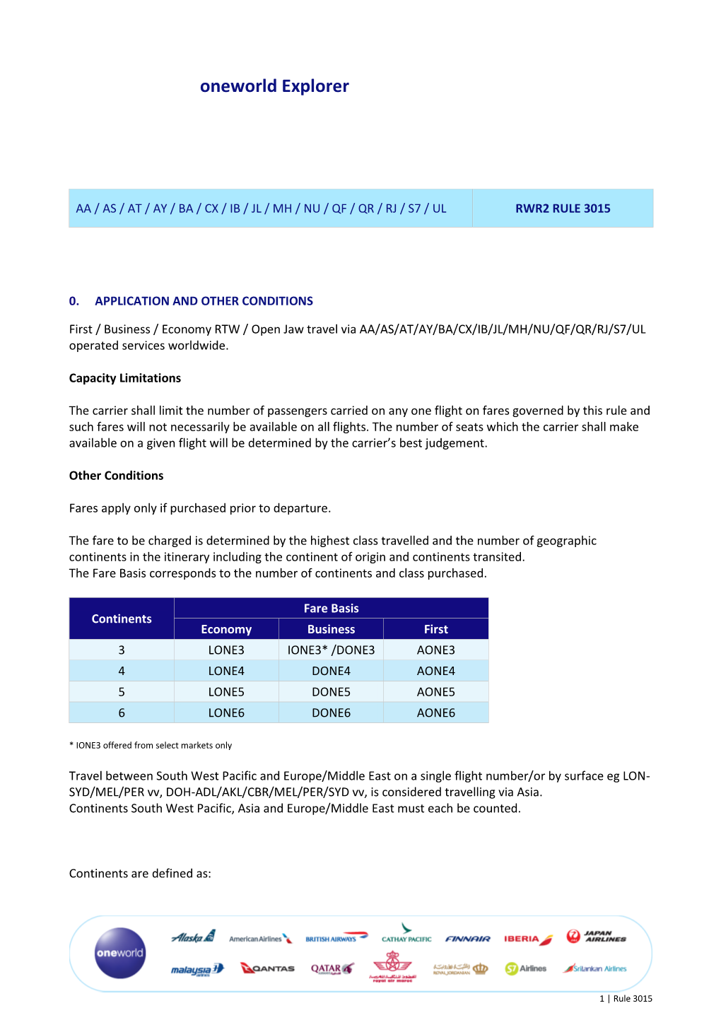 Oneworld Explorer Fare May Be Upgraded to a Higher Tiered Or First/Business Class Oneworld Explorer Fare Without Fee