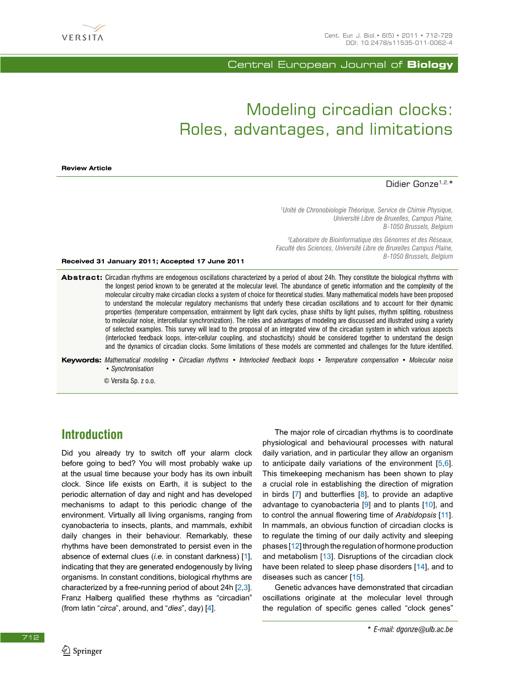 Modeling Circadian Clocks: Roles, Advantages, and Limitations