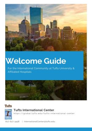 Welcome Guide for the International Community at Tufts University & Affiliated Hospitals
