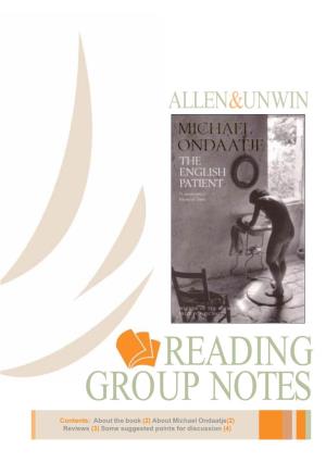English Patient Reading Group Notes