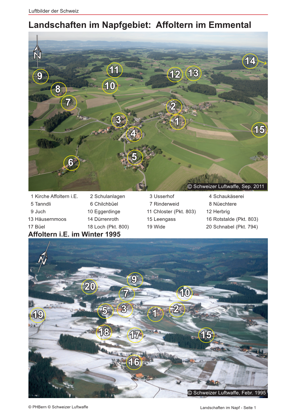 Landschaften Im Napfgebiet: Affoltern Im Emmental N