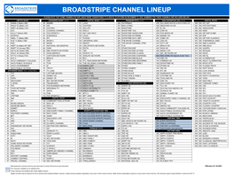 Broadstripe Channel Lineup