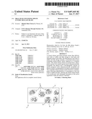 (12) United States Patent (10) Patent No.: US 9,687,445 B2 Li (45) Date of Patent: Jun