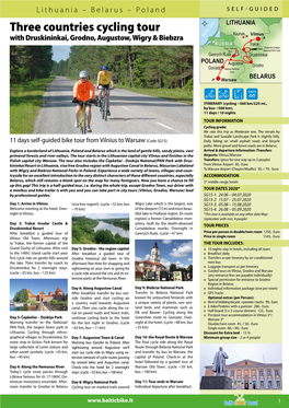 Three Countries Cycling Tour with Druskininkai, Grodno, Augustow, Wigry & Biebzra National Parks