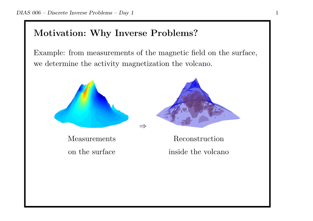 Motivation: Why Inverse Problems?