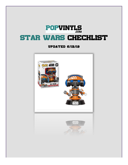 Star Wars Checklist Updated 6/12/19