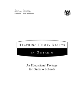 Teaching Human Rights in Ontario