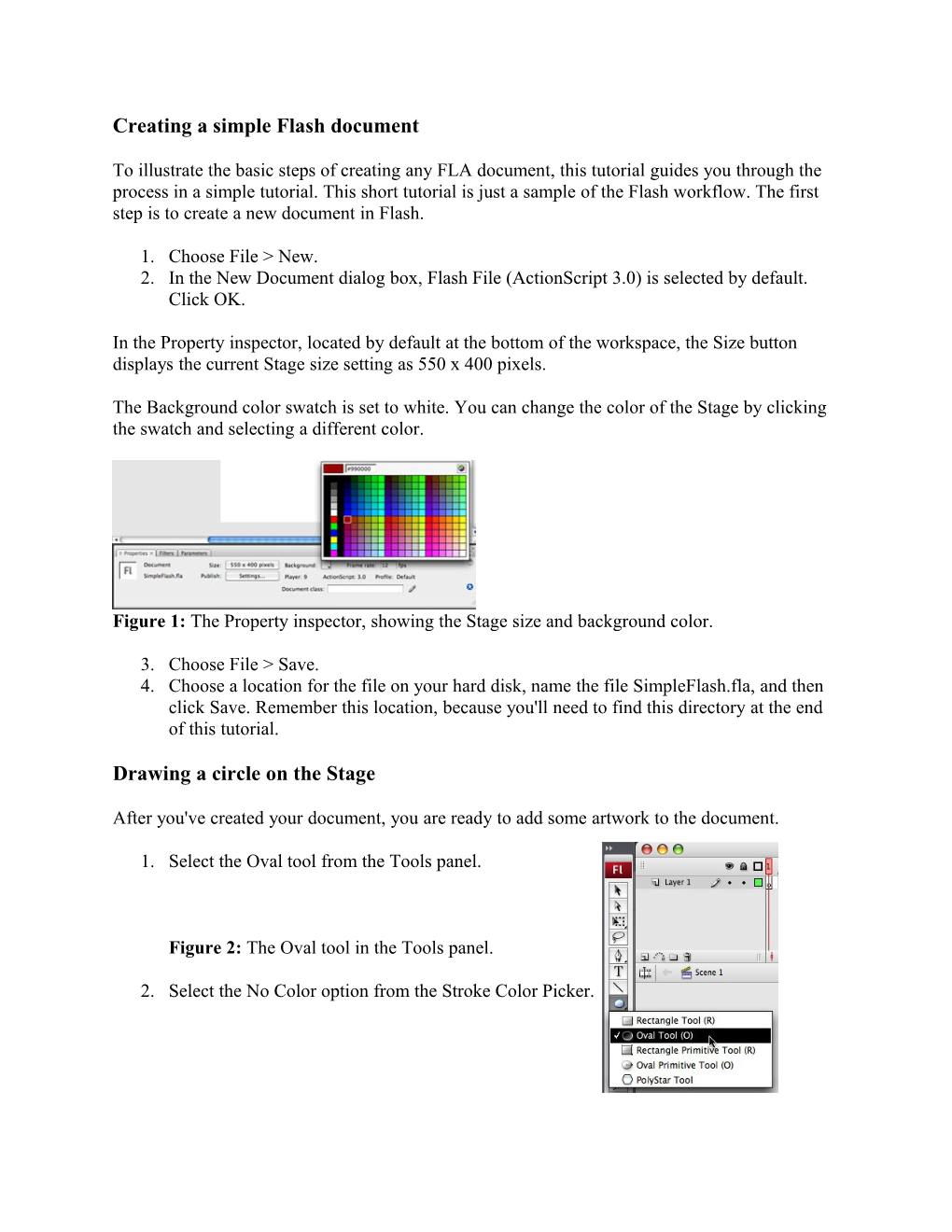 Creating a Simple Flash Document