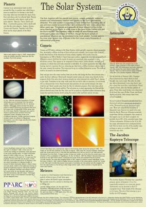 Planets Asteroids Comets the Jacobus Kapteyn Telescope Meteors