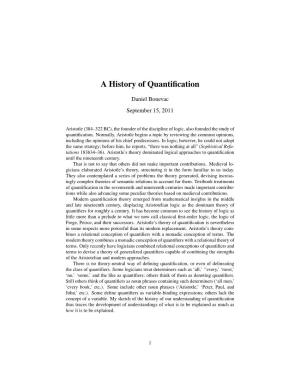 A History of Quantification