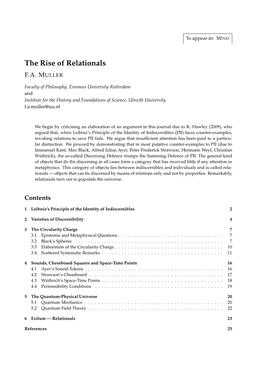 The Rise of Relationals