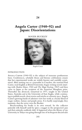 Angela Carter (1940–92) and Japan: Disorientations