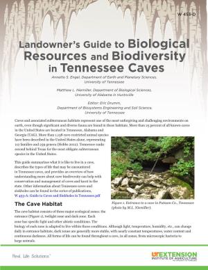 Resources and Biodiversity in Tennessee Caves Annette S