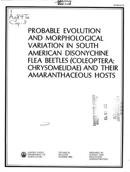(Coleóptera: Chrysomelidae) and Their Amaranthaceous Hosts