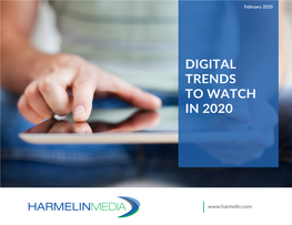 Digital Trends to Watch in 2020