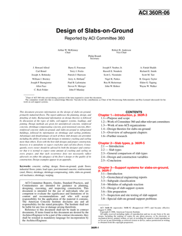 360R-06 Design of Slabs-On-Ground