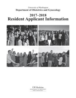 Resident Applicant Information