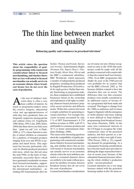 The Thin Line Between Market and Quality