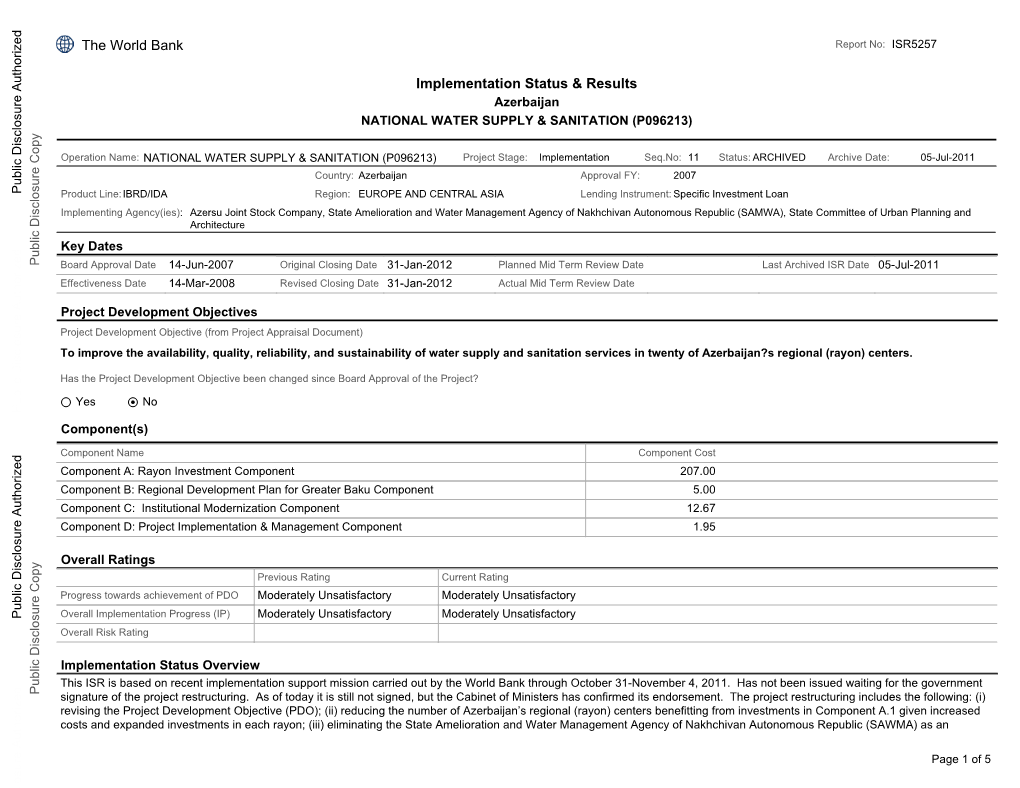 World Bank Document